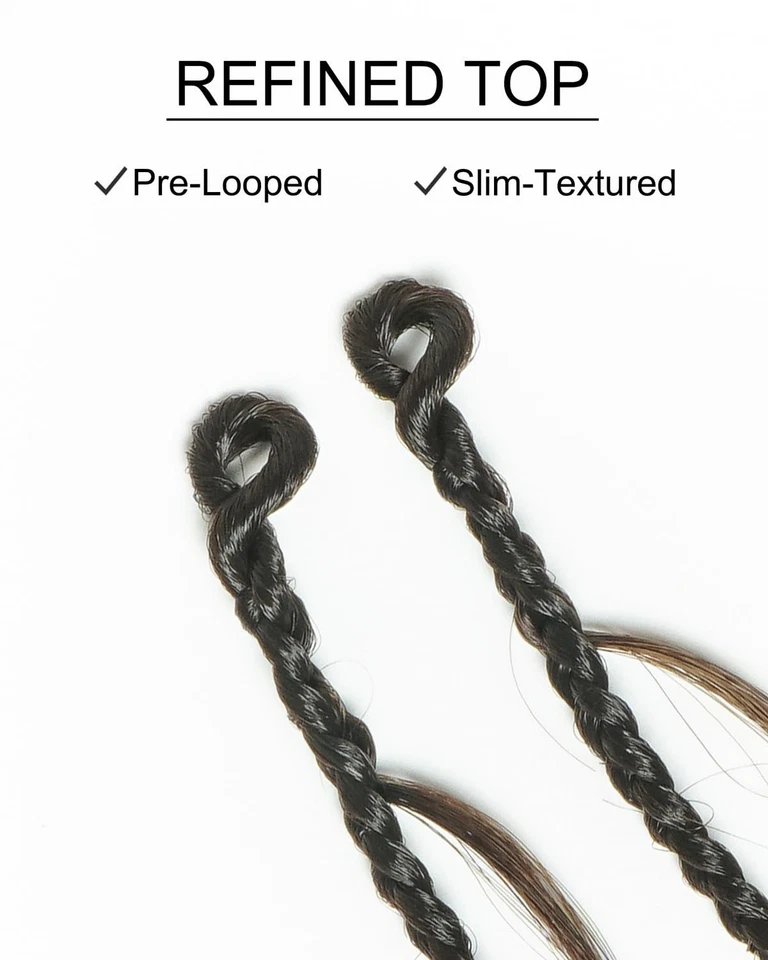 JALIZA 18" Bora Bora Crochet Braids Human Hair Boho Curls 120 Strands D. Brown - Image 4 of 4