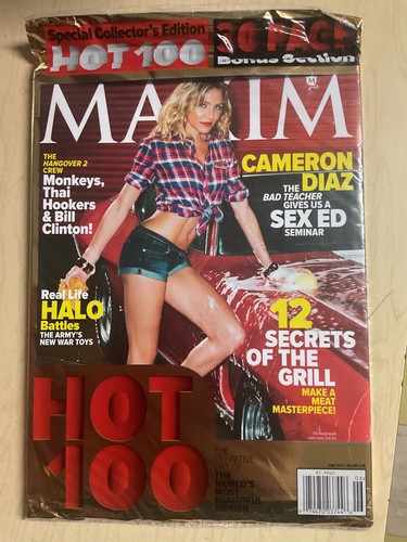 Maxim HOT 100 June 2011 CAMERON DIAZ sexy cover Sealed Megan Fox OLIVIA MUNN - Bild 1 von 2
