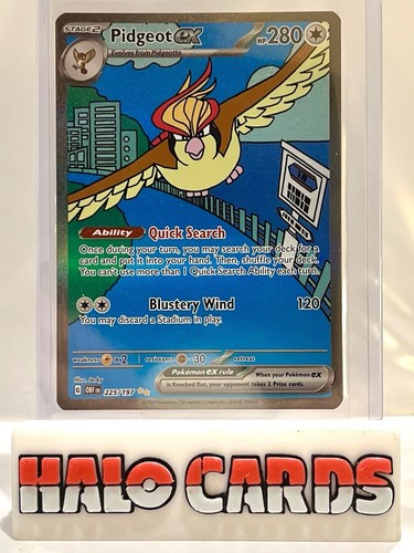 PACK FRESH Pidgeot ex 225/197 Sv03: Obsidian Flames Holo MINT B