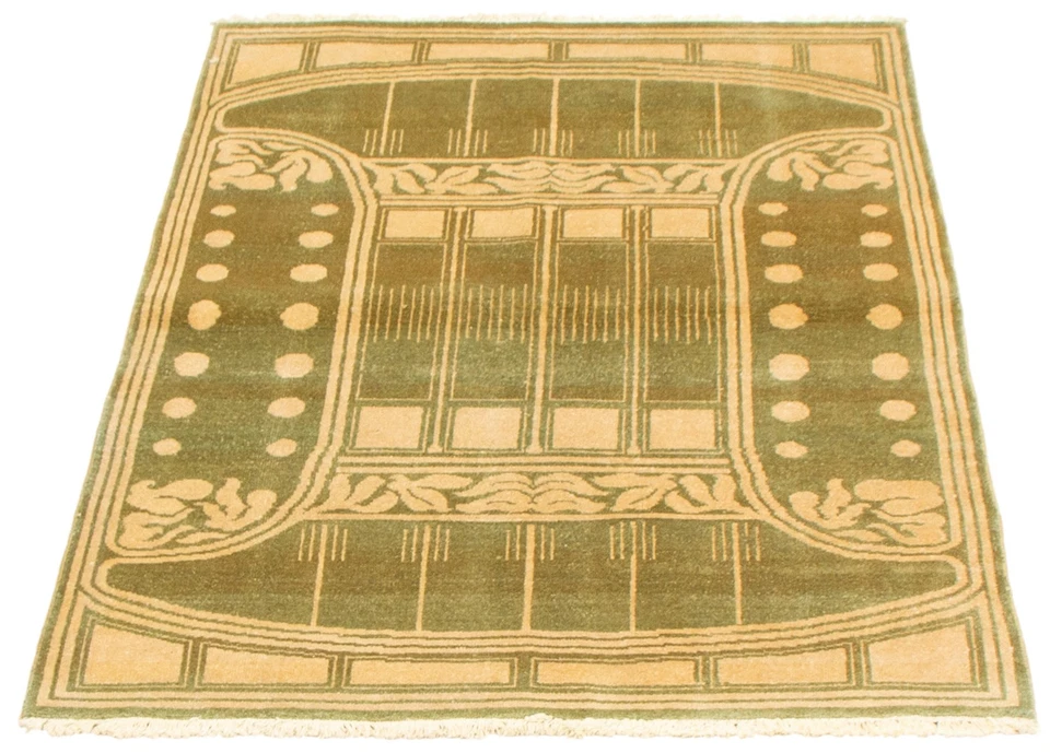 4'0" x 6'0" Hand Knotted Oriental Carpet Traditional Wool Area Rug - Image 3 of 4