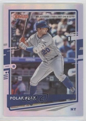 2020 Donruss Nickname Variation Milestone Stat Line Pete Alonso (Polar Bear) b8r