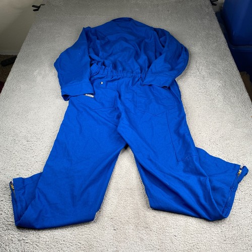 Workrite FR Coveralls Mens 42R Blue Flame Resistant Full Zip Workwear - Picture 5 of 14