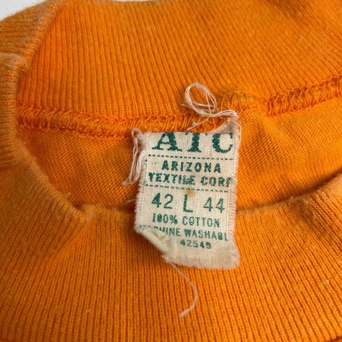Vintage 70’s Hawaii Surf Wear Foot Print Orang Graphic T-shirt L - Picture 4 of 5