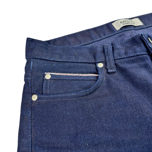 Naked And Famous Navy Dark Blue Selvedge Men’s Size 34x28 Super Guy - Picture 2 of 18