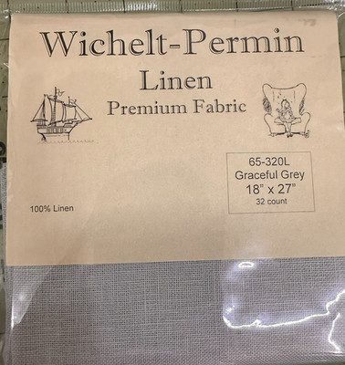Wichelt-Permin Linen 32 count Graceful Grey  18 X 27 cut