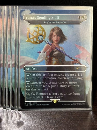 Yuna's Sending Staff - Staff of the Storyteller (Rainbow Foil) Secret Lair Drop - Picture 1 of 1