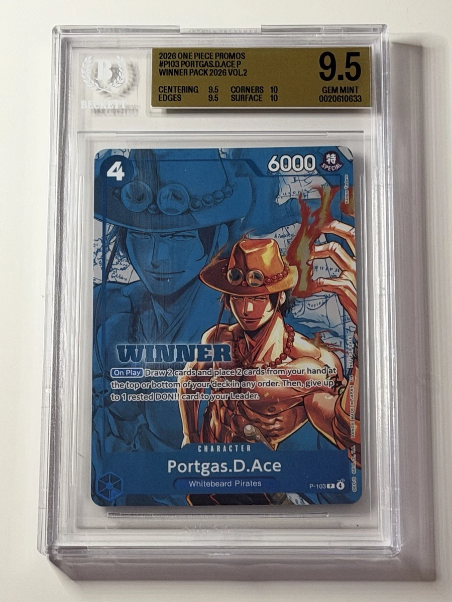 25+ Portgas.D.Ace P-103 One Piece Promotion Cards for sale