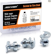 Tire Studs, Screw Snow Carbide Spikes, Wheel Tyres Studs for  1000 (6 x 8.5mm)