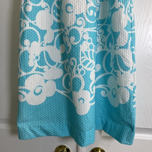 Abito tubino smanicato Lilly Pulitzer taglia 10 Halter foderato blu bianco acqua - Foto 6 di 18