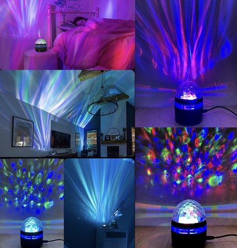 LED Galaxy Projector Night Lights Northern Starry Ocean Wave Party Lamps Remote - Picture 3 of 4