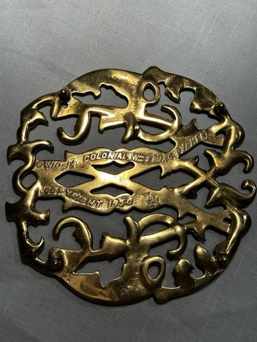 Vintage 1950 Silverplate 6in Trivet CW10-14 Colonial Williamsburg Cypher - Picture 5 of 11