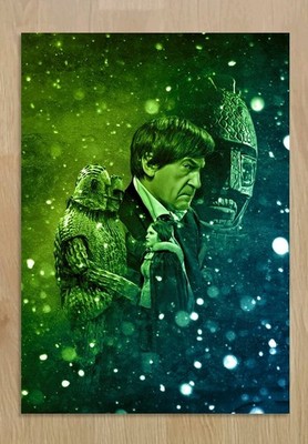 Doctor Who Ice Warriors 2nd Second Doctor Patrick Troughton A3 Poster