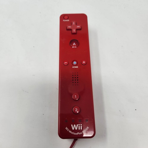 NINTENDO Wii Remote Motion Plus Controller - Red RVL-036 TESTED OEM W Strap Grip - Bild 7 von 10