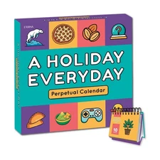Everyday Is A Holiday Calendar | Funny Perpetual Desktop Calendar With Every ...