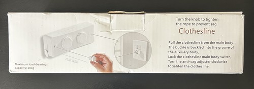Teleskop Wäscheleine verstellbar, offener Karton, nie benutzt - Bild 3 von 4