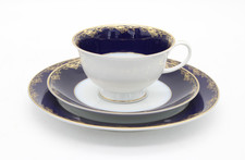 Servizio da collezione Rosenthal Aida servizio da caffè blu cobalto fiori decorazione oro porcellana