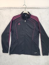 Adidas Women's M Climacool Black Track Athletic Zipup Jacket