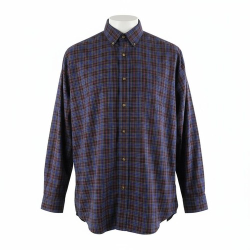 Camisa Brooks Brothers Hombres 3XL Abotonada Cuadros Sin Planchar Algodón Azul Amarillo Rojo  - Imagen 1 de 8