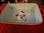 Hello Kitty Snowman Christmas 9x13 Ceramic Baking Dish With Handles