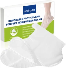 300PCS Disposable Foot Covers for Feet Moisturizer Socks - Plastic Foot Covers E
