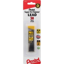 Pentel Super Thick Hi-Polymer Lead, 0.9mm, 30 Ct