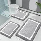 New ListingBathroom Rugs Sets 3 Piece, Soft Absorbent Microfiber Bath Mats and U-Shaped .