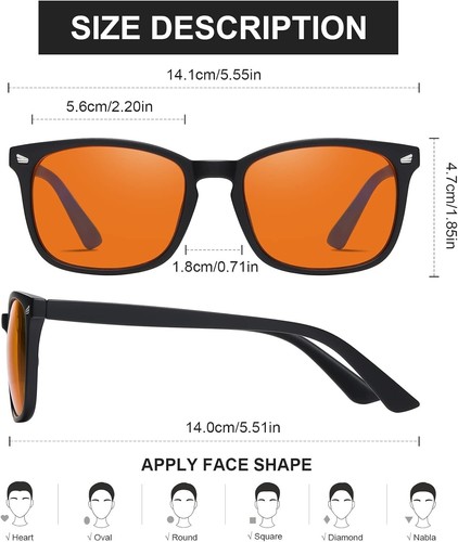Okany Blue Light Blocking Glasses Gaming ESports Computer Black Amber - Bild 2 von 7