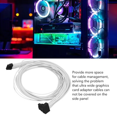Power Module Cable 12 4P To 12 4P 90° Bend 700MM 600W For 12VHPWR PCI E 5.0 3 CB