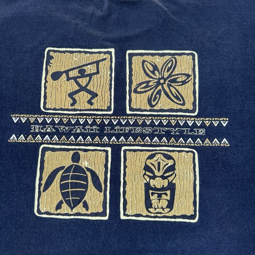T-shirt Hawaii Lifestyle tartaruga double face nera spiaggia surf skate uomo XL - Foto 11 di 11