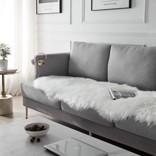 Faux Lammfell Schaffell Teppich Sofa Matte Fell Naturfell viele Modelle Teppich - Bild 10 von 12