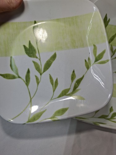 Corelle Rivage Ultra Square, Set Of 5, Dinner & Lunchion Plates 9" & 10.5" USA - Picture 4 of 10