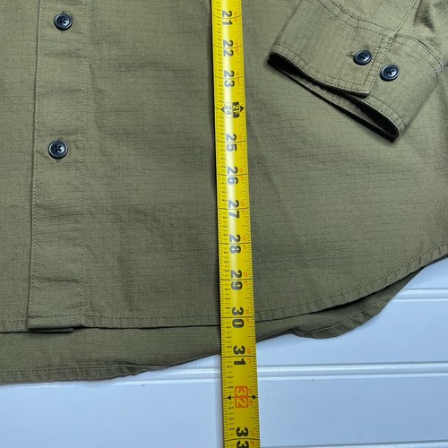 Caterpillar Utility Ripstop L/S Green Work Button Front Shirt Sz 2xl - Picture 5 of 6