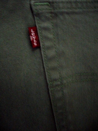 Mens LEVI'S 505 Regular Stretch Green Denim Jeans NWT 36x34 $70 - Picture 6 of 8