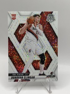2024-25 Panini Mosaic Donovan Clingan #246 White Sparkle Mosaic SSP Trailblazers