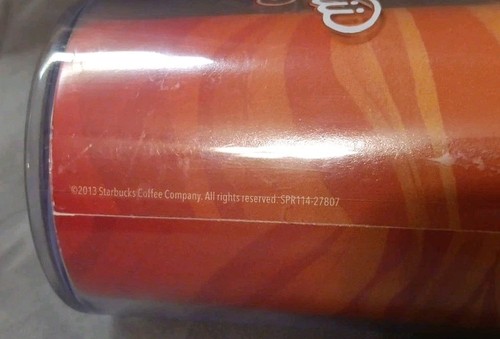 Starbucks - 2011 Hawaii Orange & Rot "Lava" Thermo Travel Tumbler Becher 12 oz - Bild 6 von 12