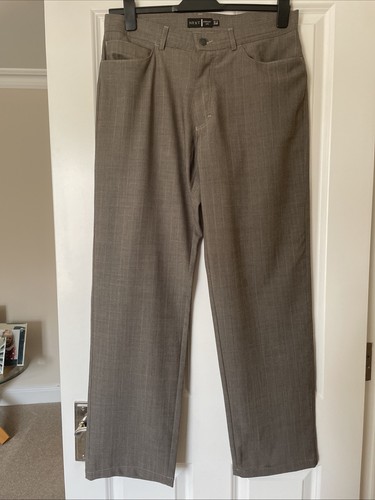 Braun karierte Herrenhose mit geradem Bein von Next W34 Zoll L31 Zoll