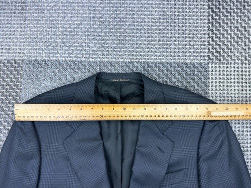 Ravazzolo Hand Tailored in Italy Black Plaid Wool Silk Blazer 50R = UK/US 40R - Picture 11 of 17