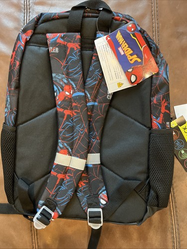 Marvel Spider-Man Maske Jungen beleuchtet 17" Rucksack, schwarz/rot, neu mit Etikett - kostenlose Lieferung - Bild 2 von 2