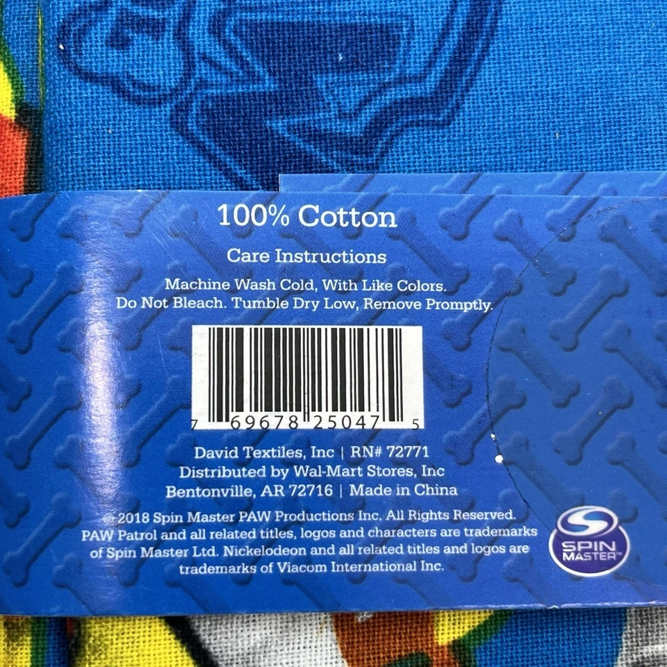 Paw Patrol Rescue Car Truck Bull Dozer Police Cotton Fabric 1 yard x 44 in - Image 4 of 4