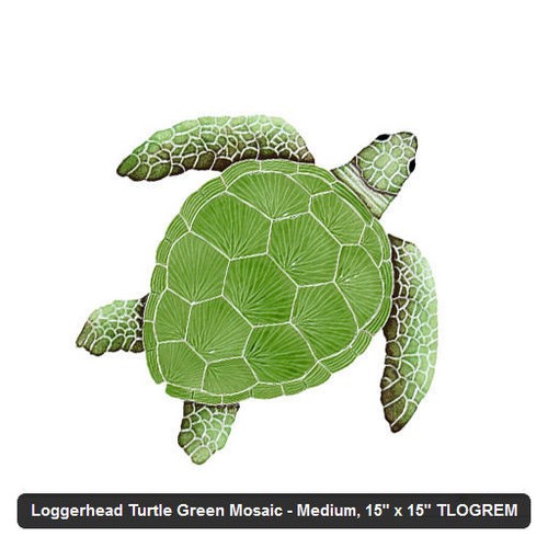 Tortuga boba con SOMBRA Mosaico Azulejo Piscina Pared Mozaic Contador Walk Drive Deck - Imagen 3 de 9