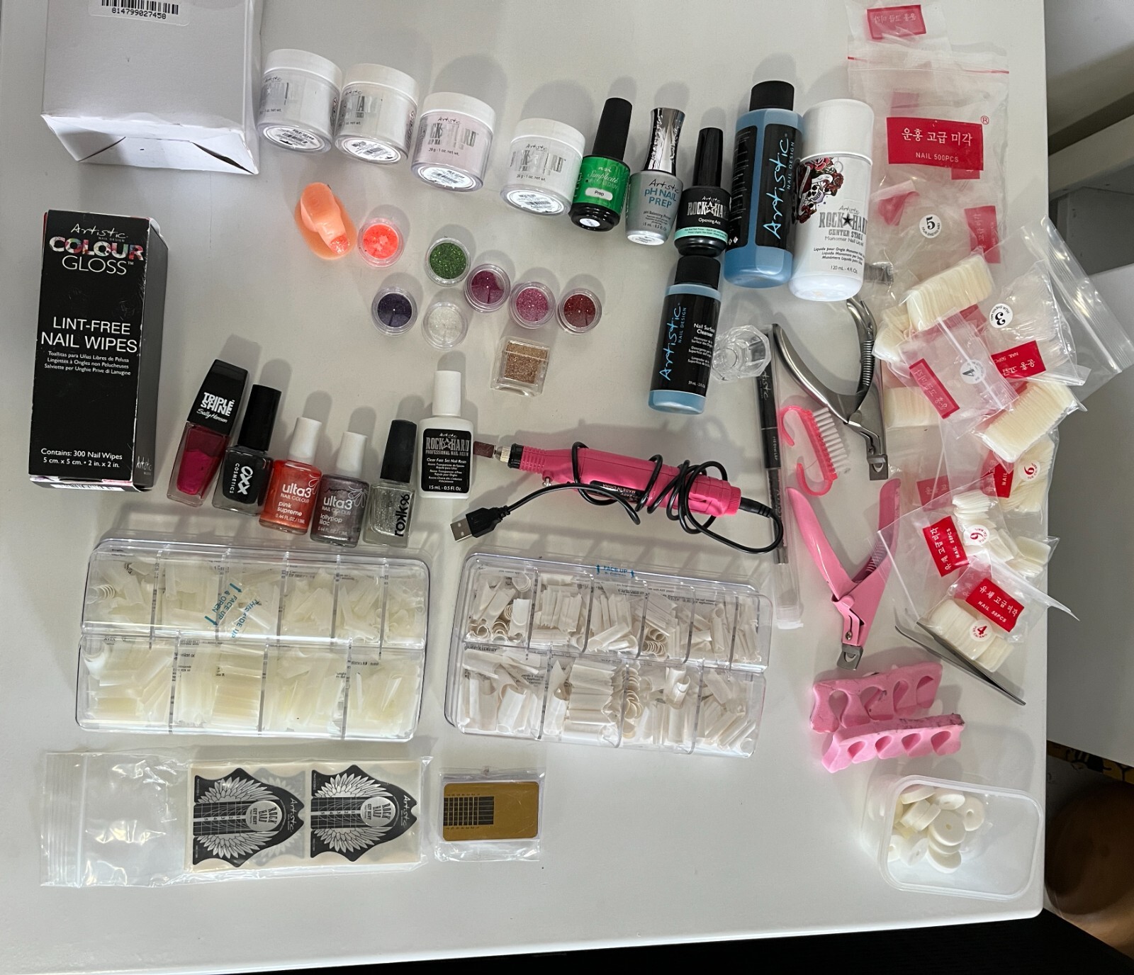 Nail Technician Starter Kit Artistic Rock Hard Manicure Acrylic Tips