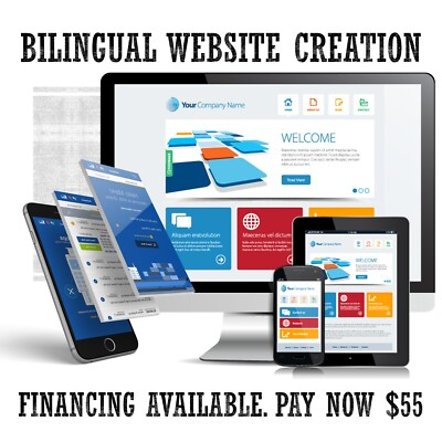 #ad #ad CUSTOM WEBSITE BILINGUAL SPANISH to ENGLISH MOBILE READY $55.00