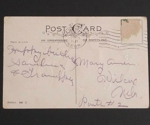 Margaret Evans Price Embossed Girls in Field w/ Flowers Stecher Postcard 1921 - Picture 4 of 6