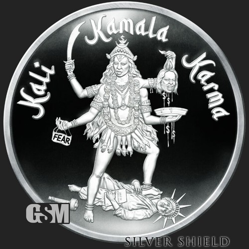 2021 1 OZ Kali Kamala Karma Proof "In-Hand" Mini-mintage .999 Pure Collector AG - Picture 1 of 6