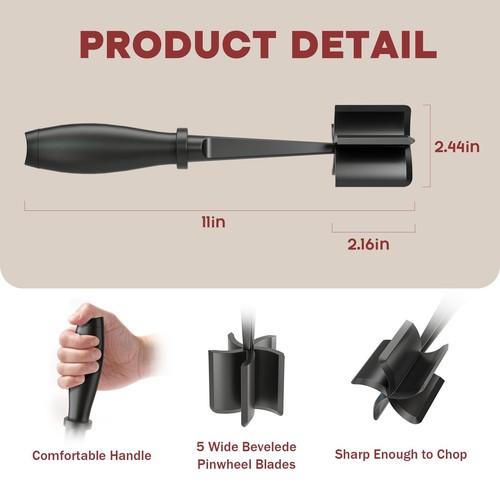 Meat Grinder Hamburger Grinder Masher and Burger Masher Premium Heat Resistan... - Picture 2 of 7