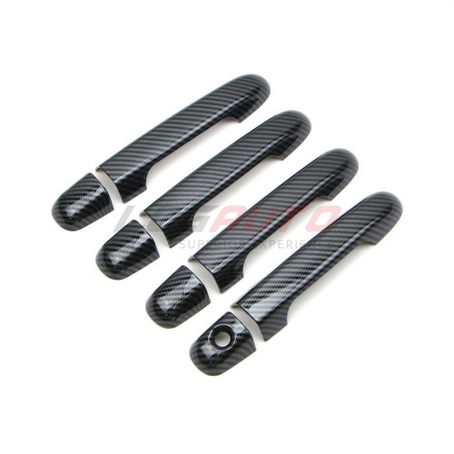 For Hyundai Elantra 2006-2010 Door Handle Cover Carbon Fiber Look Trim Exterior - Picture 4 of 11