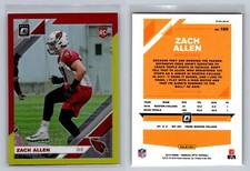 2019 Donruss Optic #150 Zach Allen Red and Yellow