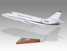 Dassault Falcon 2000EX NetJets Desk Wood Airplane New Model Large Scale 1/48