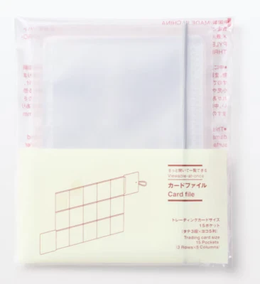 MUJI Quick Open Card File 15 Pockets Trading Cards 63×88mm from Japan - Image 1 of 3
