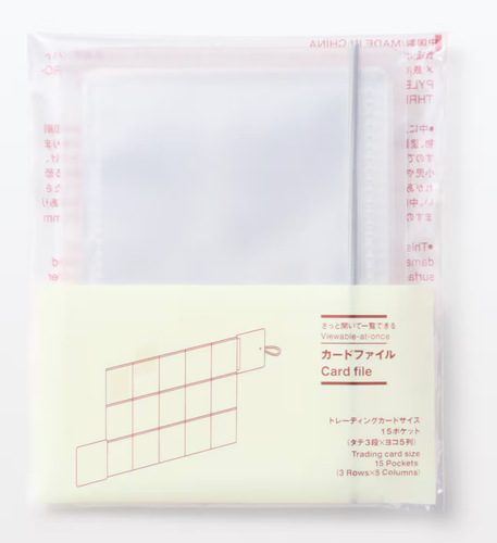 MUJI Quick Open Card File 15 Pockets Trading Cards 63×88mm from Japan - Picture 2 of 3